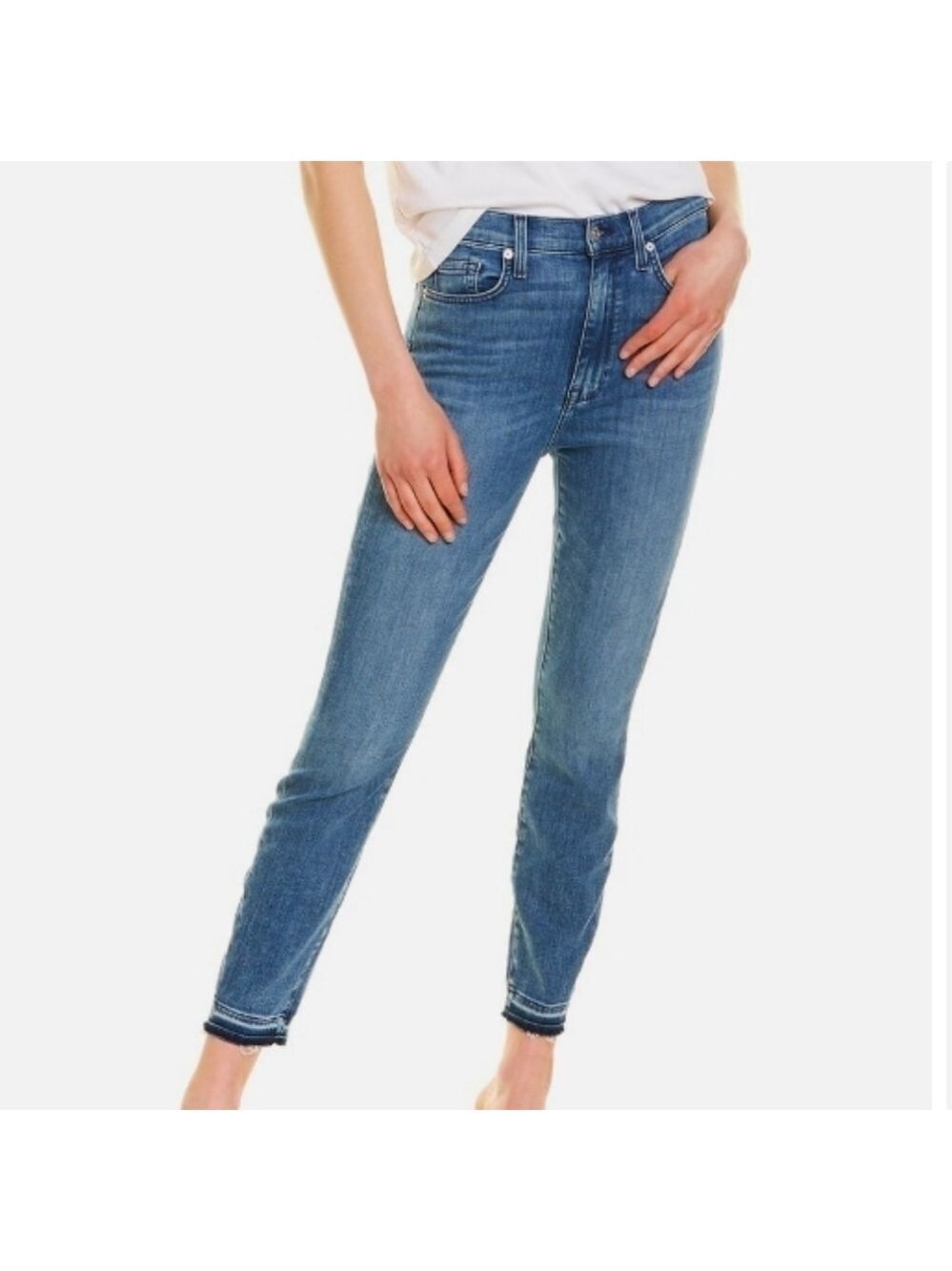 7 For All Mankind The High Waist Ankle Skinny Jeans